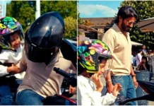 മറിയത്തെ പിന്നിലിരുത്തി പാരീസ് നഗരം ചുറ്റിക്കറങ്ങി നടൻ ദുൽഖർ സൽമാൻ.