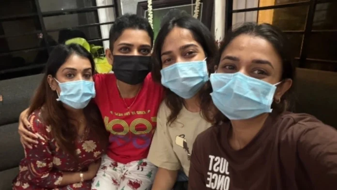 bigg-boss-malayalam-anumol-noora-adila-visits-renu-sudhi Anumol, Noora, Adila, Renu Sudhi, Kollam Sudhi